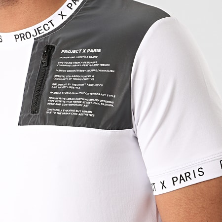 Project X Paris - Tee Shirt Oversize 2010108 Blanc Réfléchissant Iridescent