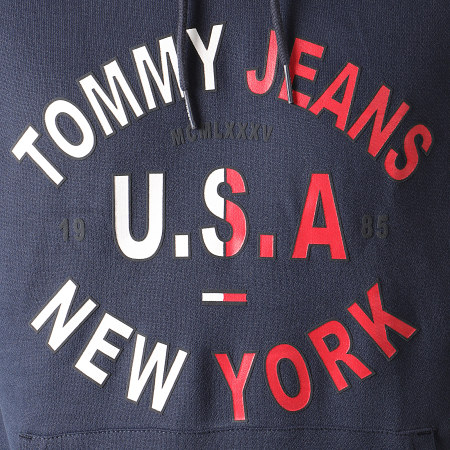 Tommy Jeans - Sweat Capuche Arched Graphic 7885 Bleu Marine