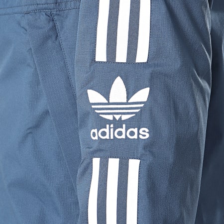 Adidas Originals - Coupe-Vent Zippé A Bandes Lock Up FM3817 Bleu Marine