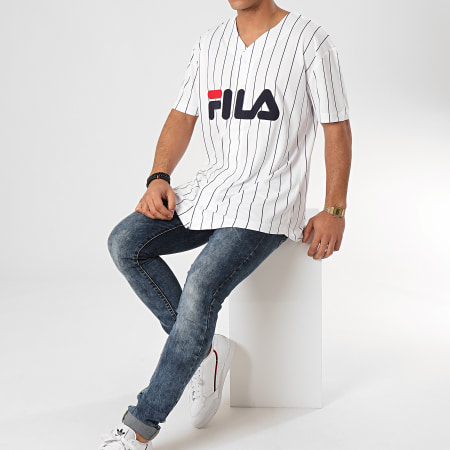Fila - Tee Shirt De Baseball Dawn 681272 Blanc
