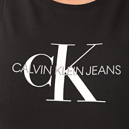Calvin Klein - Robe Débardeur Femme Monogram Stretch 3701 Noir