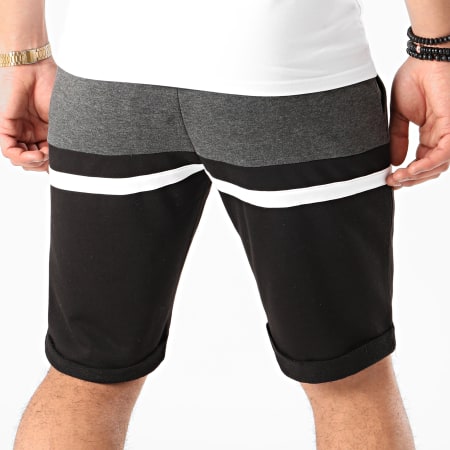 LBO - Pantaloncini da jogging Tricolour 1059 Nero Antracite Bianco
