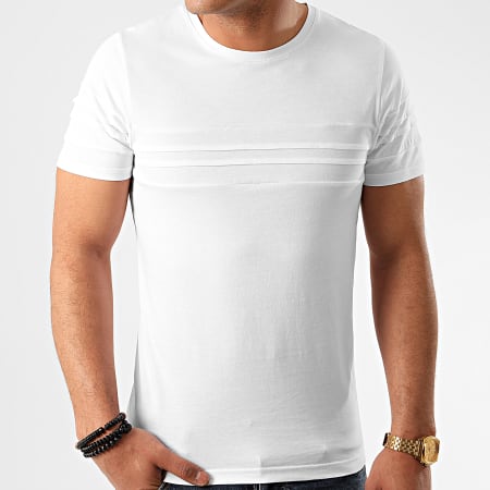 LBO - Tee Shirt Avec Empiecement 1031 Blanc