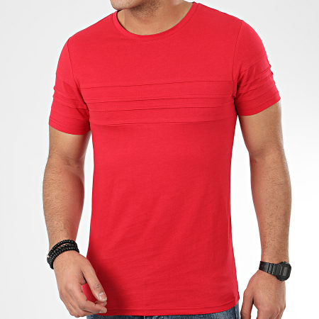 LBO - Tee Shirt Avec Empiecement 1033 Rouge