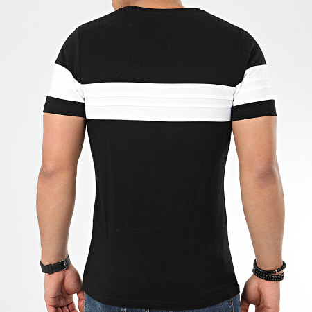 LBO - Tee Shirt Avec Empiecement Blanc 1037 Noir