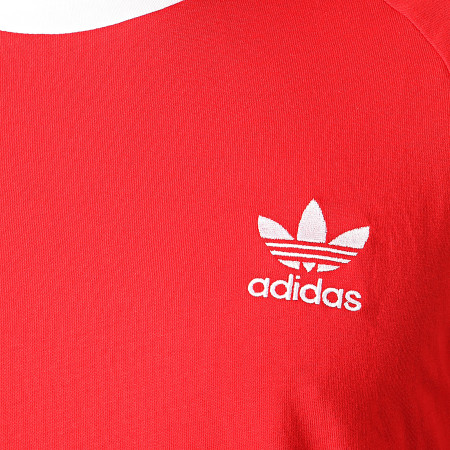 Adidas Originals - Tee Shirt A Bandes Stripes FM3770 Rouge