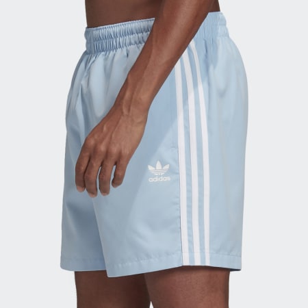 Adidas Originals - Short De Bain 3 Stripes FM9875 Bleu Ciel