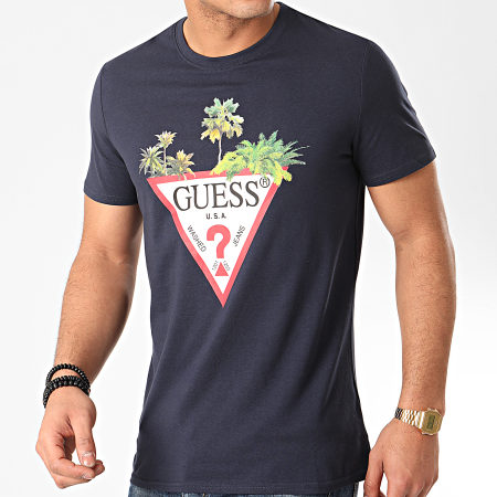 Guess - Tee Shirt M0GI76 Bleu Marine
