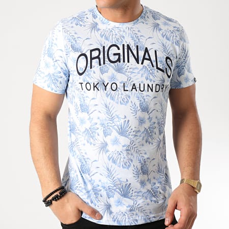 Tokyo Laundry - Tee Shirt Kahaluu Bleu Clair Floral
