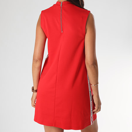 Tommy Jeans - Robe Femme A Bandes Tape Detail A-Line 7919 Rouge