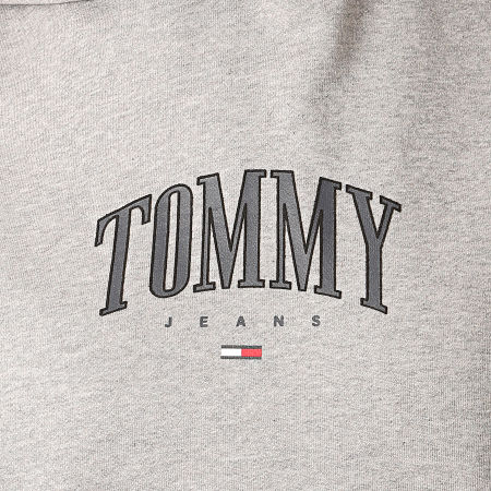 Tommy Jeans - Sweat Capuche Femme Essential Logo 7974 Gris Chiné
