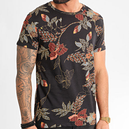 Aarhon - Tee Shirt 91062 Noir Floral