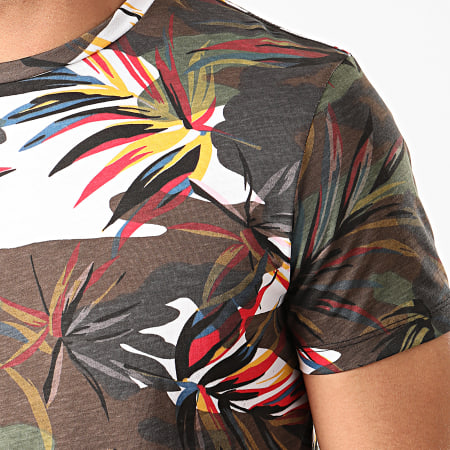 Aarhon - Tee Shirt 92318 Vert Kaki Camouflage Floral