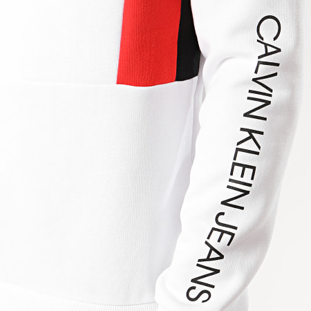 Calvin Klein - Sweat Crewneck Color Block 4856 Blanc