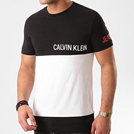 Calvin Klein - Tee Shirt Color Block Panel 5247 Noir Blanc