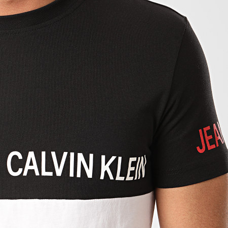Calvin Klein - Tee Shirt Color Block Panel 5247 Noir Blanc