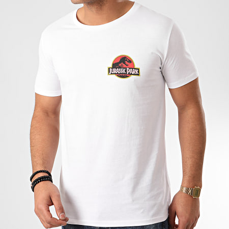 Jurassic Park - Tee Shirt Jurassic Park Original Logo Recto Verso Blanc