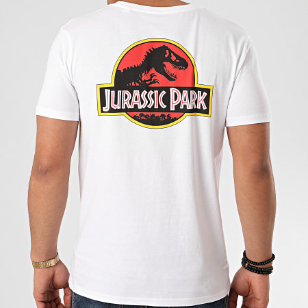 Jurassic Park - Tee Shirt Jurassic Park Original Logo Recto Verso Blanc