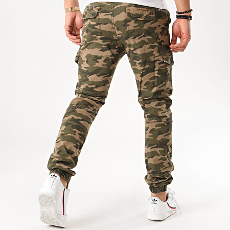 Indicode Jeans - Jogger Pant Camouflage Levi Vert Kaki
