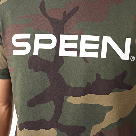 Speen - Tee Shirt Typo Camouflage Vert Kaki
