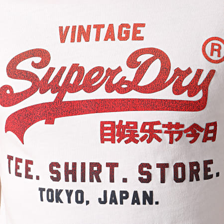 Superdry - Tee Shirt Fade Store M1010039A Blanc