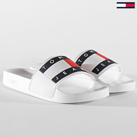 Tommy Jeans - Claquettes Femme Flag Poolside 0474 White