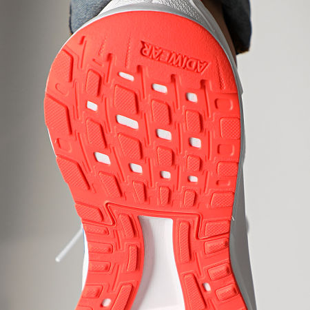adidas - Baskets Duramo 9 EG8665 Cloud White Glowing Blue Solar Red