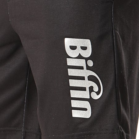 Biffin - Short Jogging Noir Argenté
