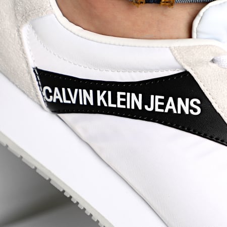 Calvin Klein - Baskets Jerrold Low Top Lace Up Nylon S0615 White Black
