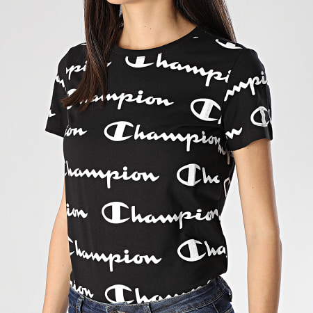 Champion - Tee Shirt Slim Femme 112603 Noir
