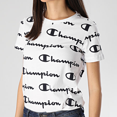 Champion - Tee Shirt Slim Femme 112603 Blanc