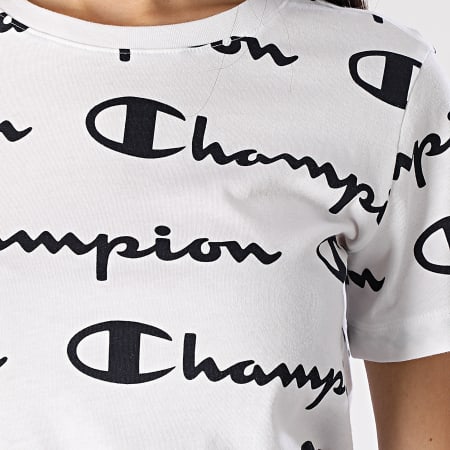 Champion - Tee Shirt Slim Femme 112603 Blanc