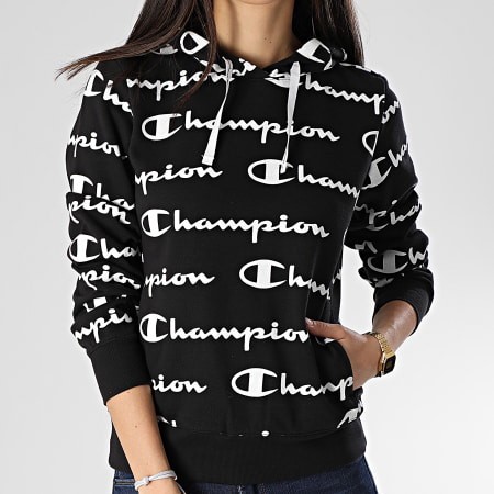 Champion - Sweat Capuche Femme 112617 Noir
