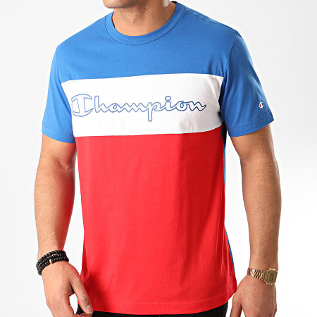 Champion - Tee Shirt 214244 Bleu Roi Blanc Rouge