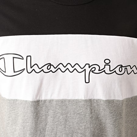 Champion - Tee Shirt 214244 Noir Gris Chiné