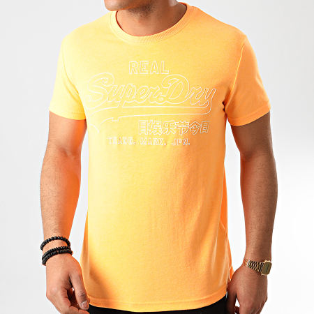 Superdry - Tee Shirt Outline Pop M1010133A Orange Fluo