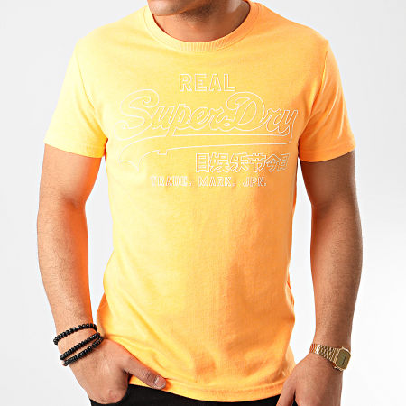 Superdry - Tee Shirt Outline Pop M1010133A Orange Fluo