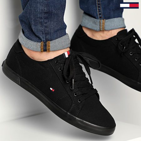 Tommy Hilfiger - Iconic Long Lace Sneaker Black Black - LaBoutiqueOfficielle.com