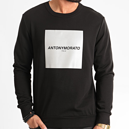 Antony Morato - Sweat Crewneck MMFL00644 Noir Réfléchissant