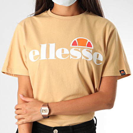 Ellesse Tee Shirt Femme Albany Sge03237 Marron Laboutiqueofficielle Com