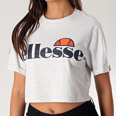 Ellesse - Tee Shirt Crop Femme Alberta SGE04484 Gris Chiné
