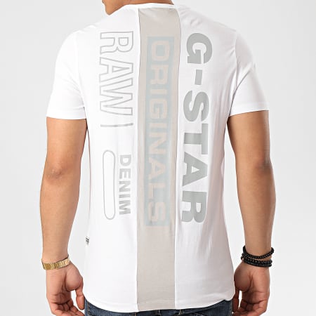 G-Star - Tee Shirt Block Originals D16425-336 Blanc