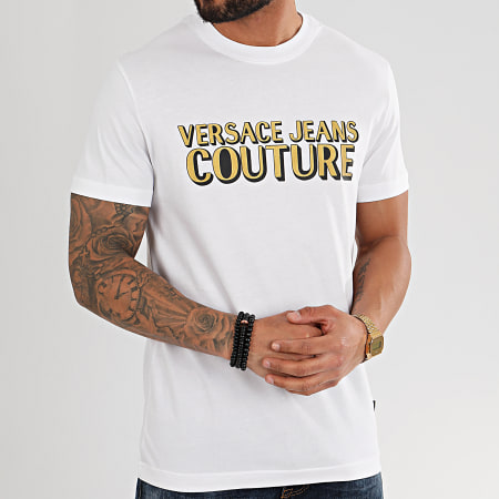 Versace Jeans Couture - Tee Shirt B3GVB7KA-30327 Blanc Doré