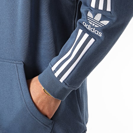 Adidas Originals - Sweat Capuche A Bandes Tech FM3801 Bleu Marine