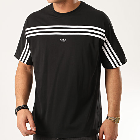 Adidas Originals - Tee Shirt A Bandes 3 Stripes FM1535 Noir