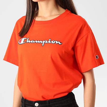 Champion - Tee Shirt Femme 112650 Orange