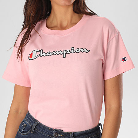 Champion - Tee Shirt Femme 112650 Rose
