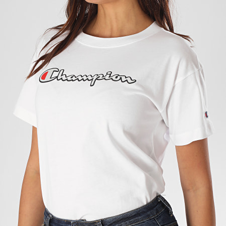Champion - Tee Shirt Femme 112650 Blanc