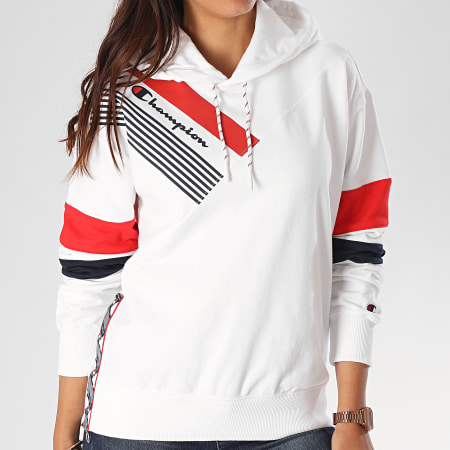 Sweat capuche femme tricolore