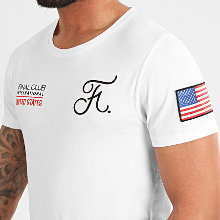 Final Club - Tee Shirt Capsule USA Avec Patch Et Broderie 371 Blanc